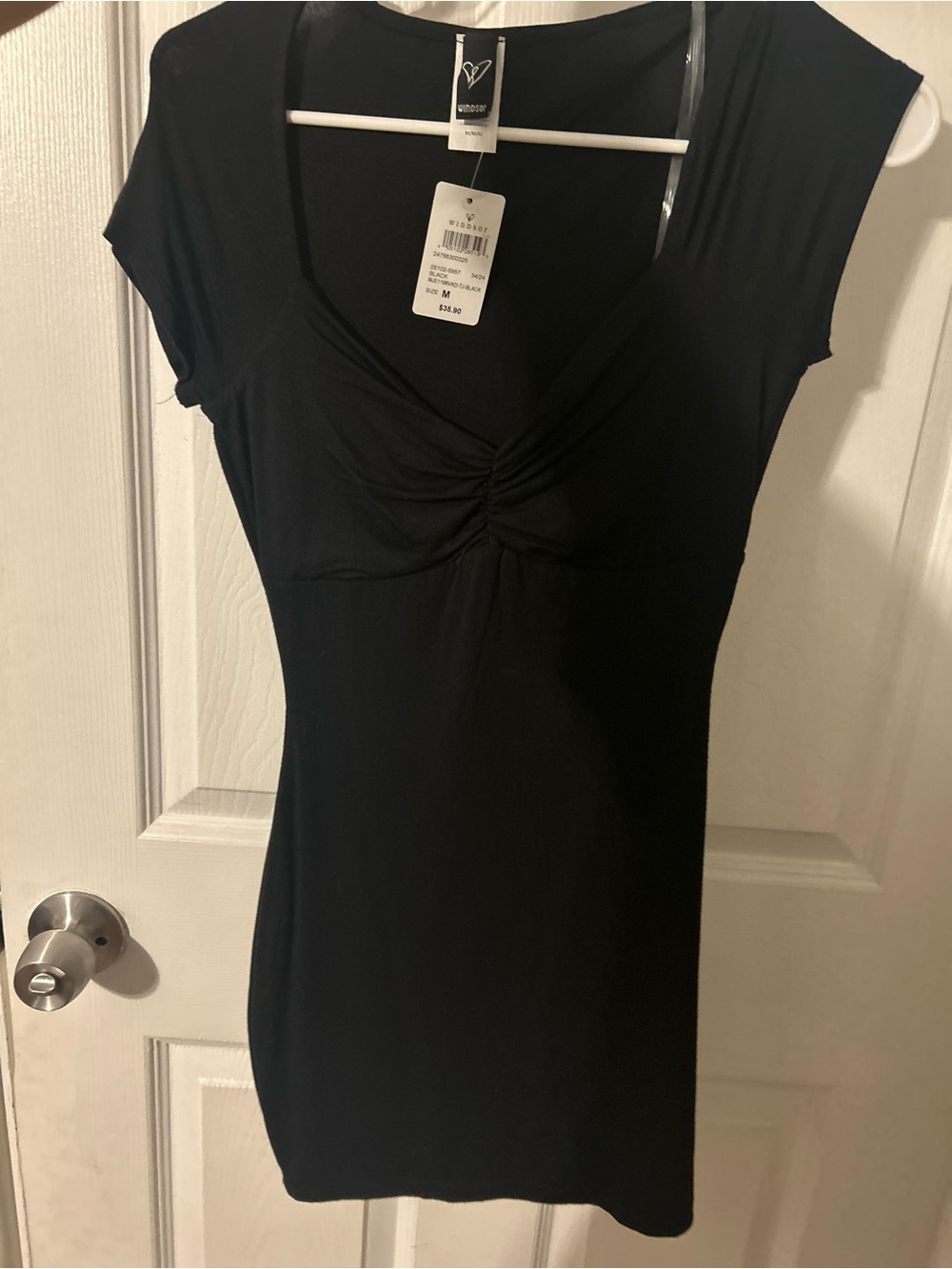 Windsor Little Black Twist-Front Women’s Dress